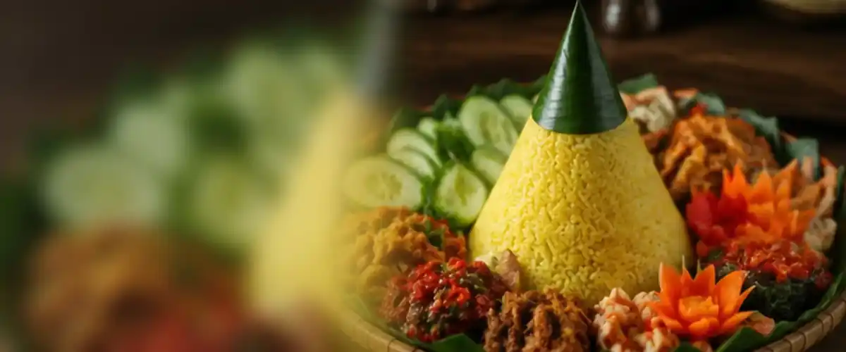 Tumpeng lengkap untuk acara keluarga dan perayaan