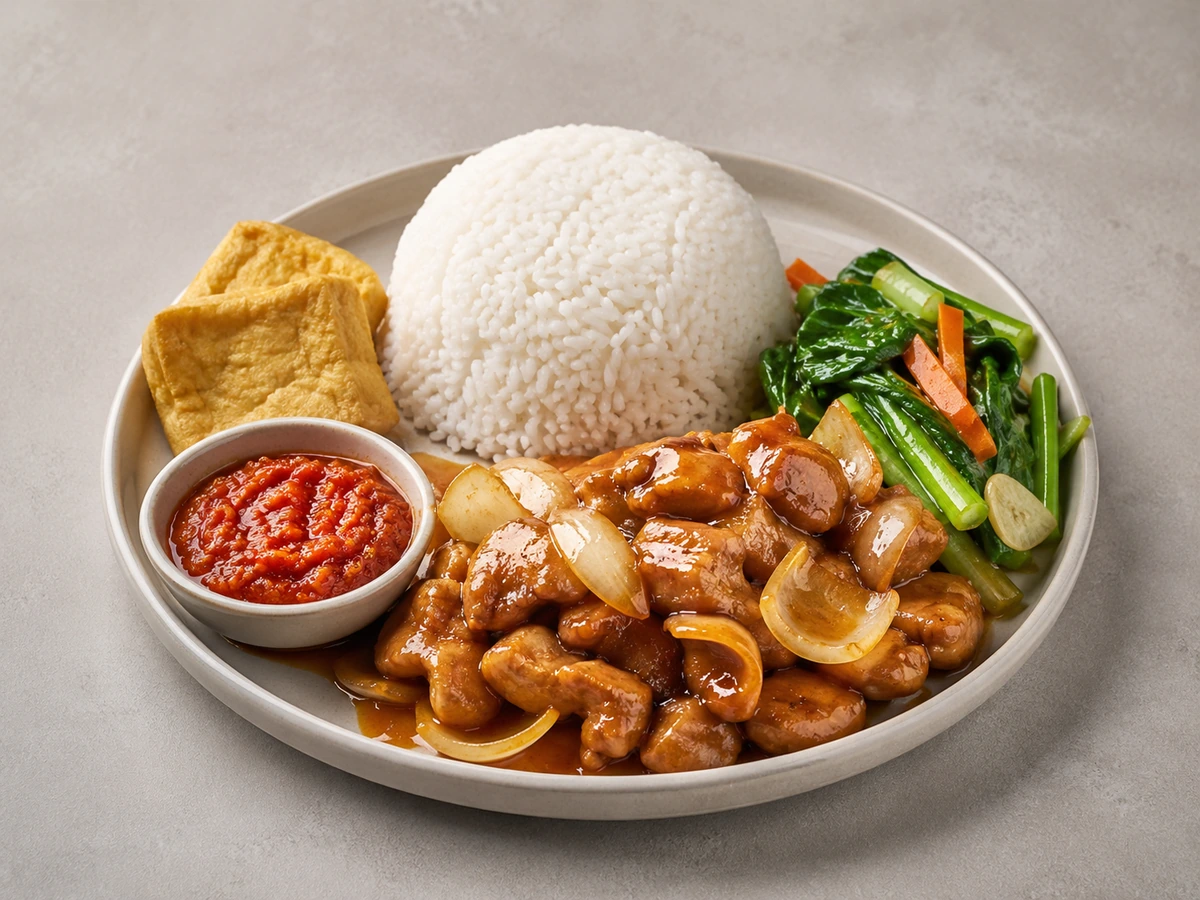 Nasi ayam mentega Mikhayla Catering
