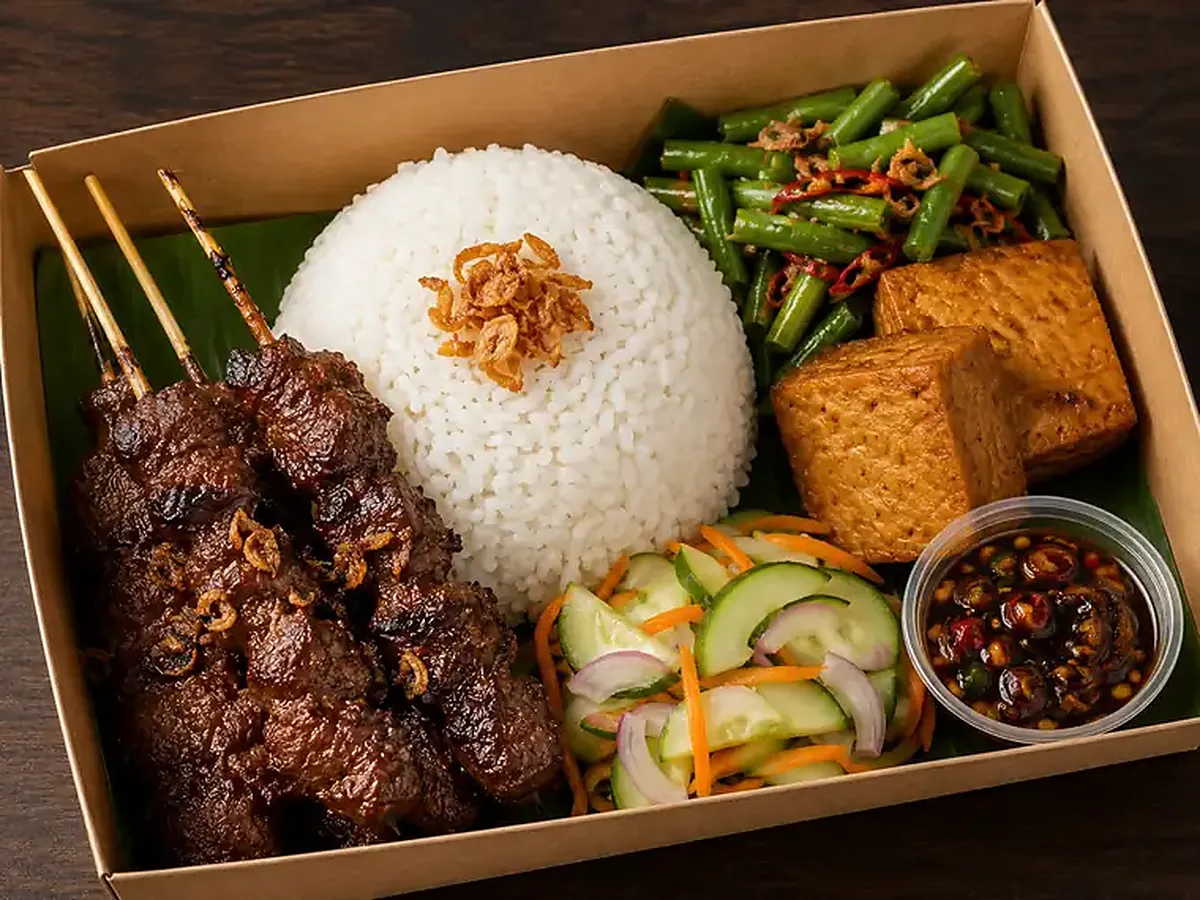 Nasi sate ayam Mikhayla Catering